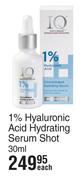 IQ 1% Hyaluronic Acid Hydrating Serum Shot-30ml Each