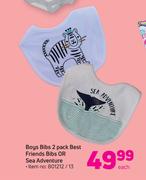 Boys Bibs 2 Pack Best Friends Bibs Or Sea Adventure 801212-Each