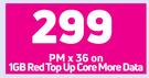 Samsung Galaxy A13 Smartphone-On 1GB Red Top Up Core More Data