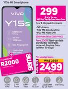 Vivo Y15s 4G Smartphone-On 1GB Red Top Up Core More Data