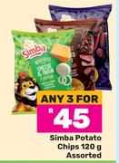Simba Potato Chips Assorted-For Any 3 x 120g
