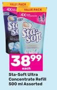 Sta Soft Ultra Concentrate Refill Assorted-500ml Each