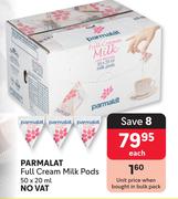 Parmalat Full Cream Milk Pods-50 x 20ml Each