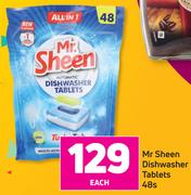 Mr Sheen Dishwasher Tablets-48's Pack