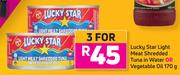 Lucky Star Light Meat Shredded Tuna In Water Or Vegetable Oil-For 3 x 170g