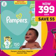 Pampers Active Baby Mega Box (Assorted Sizes)