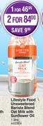 Lifestyle Food Unsweetened Barista Blend Oat Milk With Sunflower Oil-1L