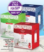 Lifestyle Food Fat Free Or Full Cream Or Low Fat Long Life Milk-6 x 1L