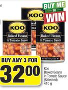 Koo Baked Beans In Tomato Sauce(Selected)-For Any 3 x 410g