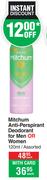 Mitchum Anti-Perspirant Deodorant For Men Or Women Assorted-120ml Each