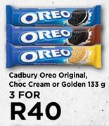 Cadbury Oreo Original, Choc Cream Or Golden-For 3 x 133g