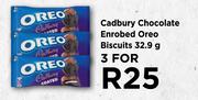 Cadbury Chocolate Enrobed Oreo Biscuits-For 3 x 32.9g
