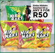 Simba Nik Naks Assorted-For 5 x 135g