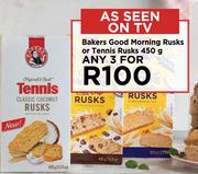 Bakers Good Morning Rusks Or Tennis Rusks-For 3 x 450g