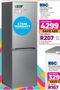 KIC 239L Bottom Freezer Fridge (Metallic) KBF 525/1 ME