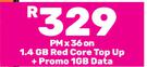 2 x Xiaomi Redmi 14C Smartphone-On 1.4GB Red Core Top Up + Promo 1GB Data