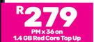 Honor X5b Plus Smartphone-On 1.4GB Red Core Top Up