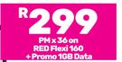 2 x Honor X6b Smartphone-On Red Flexi 160 + Promo 1GB Data