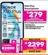 Honor X5b Plus Smartphone-On 1.4GB Red Core Top Up