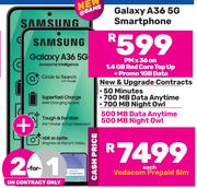 2 x Samsung Galaxy A36 5G Smartphone-On 1.4GB Red Core Top Up + Promo 1GB Data