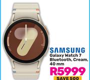 Samsung Galaxy Watch 7 Bluetooth, Cream, 40mm