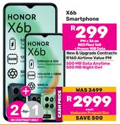 2 x Honor X6b Smartphone-On Red Flexi 160 + Promo 1GB Data