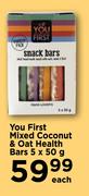 You First Mixed Coconut & Oat Health Bars-5 x 50g Each