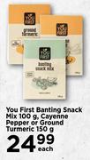 You First Banting Snack Mix 100g, Cayenne Pepper Or Ground Turmeric 150g-Each