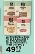 You First Banting Bread Mix 200g, Essential 4 Seed Mix, Sunflower Seeds-Each