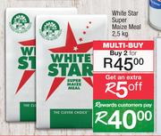 White Star Super Maize Meal-For 2 x 2.5kg