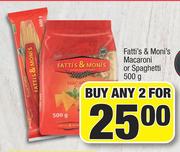 Fatti's & Moni's Macaroni Or Spaghetti-For Any 2 x 500g