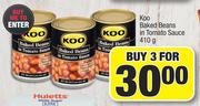 Koo Baked Beans In Tomato Sauce-For 3 x 410g