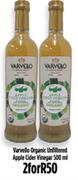 Varvello Organic Unfiltered Apple Cider Vinegar-2 x 500ml