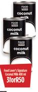  Food Lover's Signature Coconut Milk-3 x 400ml