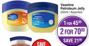 Vaseline Petroleum Jelly Assorted-For 2 X 250ml
