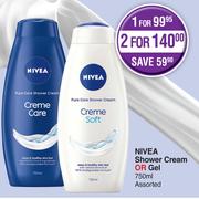 Nivea Shower Cream Or Gel Assorted-For 1 X 750ml