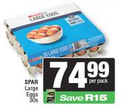 Spar Large Eggs-30s Per Pack