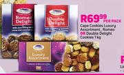 Cape Cookies Luxury Assortment, Romeo Or Double Delight Cookies-1kg Per Pack
