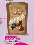 Lindt Cornet Assorted- 200g Each