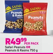 Safri Peanuts Or Peanuts & Rasins-750g Per Pack
