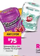 Stimol 84g Or Clorets 72.5g Gum-For Any 2