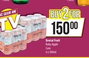 Brutal Fruit Ruby Apple Cans-For 2 x 6 x 500ml