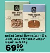 You First Coconut Blossom Sugar 400g,Quinoa,Red & White Quinoa 500g Or Pumpkin Seeds 350g-Each