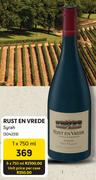 Rust En Vrede Syrah-750ml