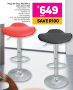 Maya Bar Stool Red/ Black RSH-080455-BK-Each