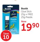 Bostik Glue Stick 25g + Free 25g Prestik