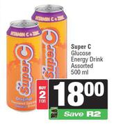 Super C Glucose Energy Drink Assorted-For 2 x 500ml