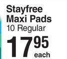 Stayfree Maxi Pads 10 Regular-Each