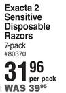 Schick Exacta 2 Sensitive Disposable Razors 7 Pack-Per Pack