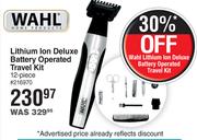 Wahl Lithium Ion Deluxe Battery Operated Travel Kit 12 Piece